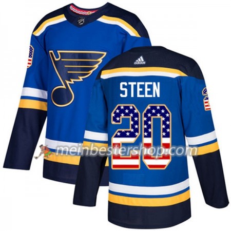 St. Louis Blues Alexander Steen 20 Adidas 2017-2018 Blau USA Flag Fashion Trikot Authentic - Herren St. Louis Blues Alexander Steen 20 Adidas 2017-2018 Blau USA Flag Fashion Trikot Authentic - Herren